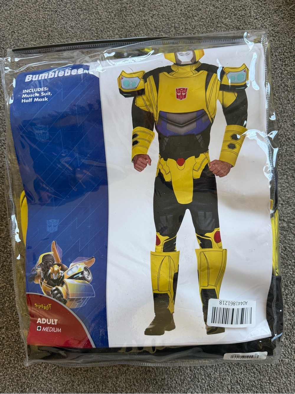 Spirit Halloween Mens Transformers Bumblebee Costume Medium-Used